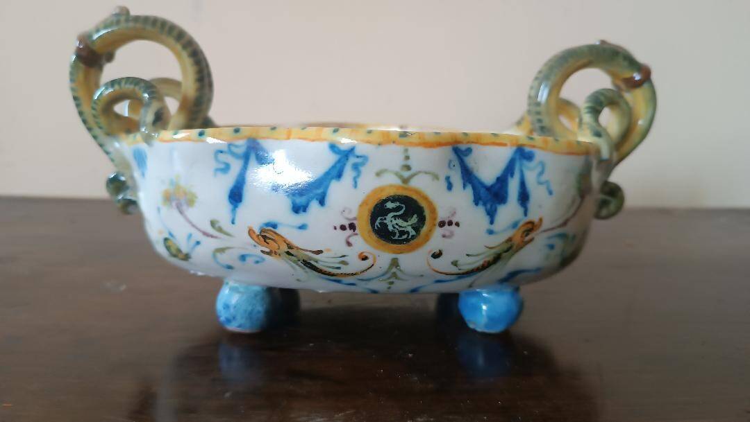 Antique centrepiece in 18th-century faience