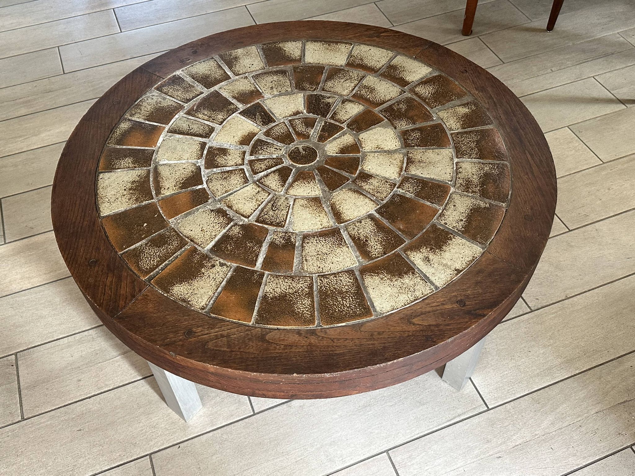 Table basse céramique design vintage années 60