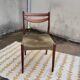 Scandinavian chair in teak and velvet