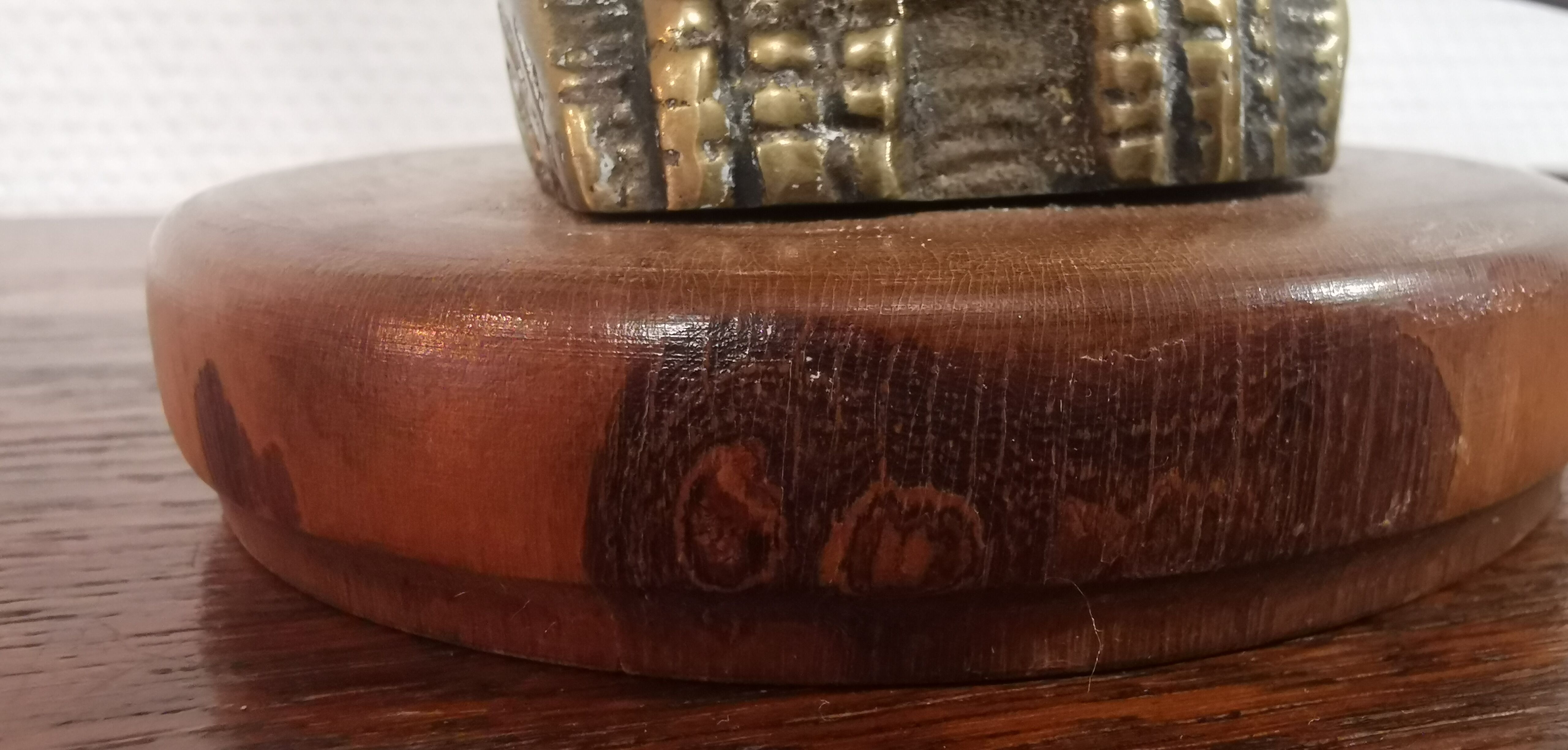 Owl lamp in brass of the 70s