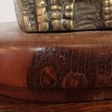 Owl lamp in brass of the 70s