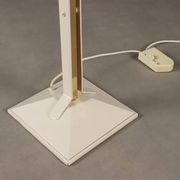 Vintage aluminium and glass floor lamp, Italian design, 1980s.