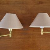 Pair of vintage gold articulated sconces
