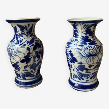 Paire de vase bleu