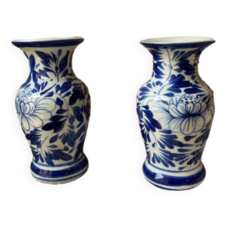 Paire de vase bleu