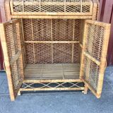 Rattan bookcase 1960