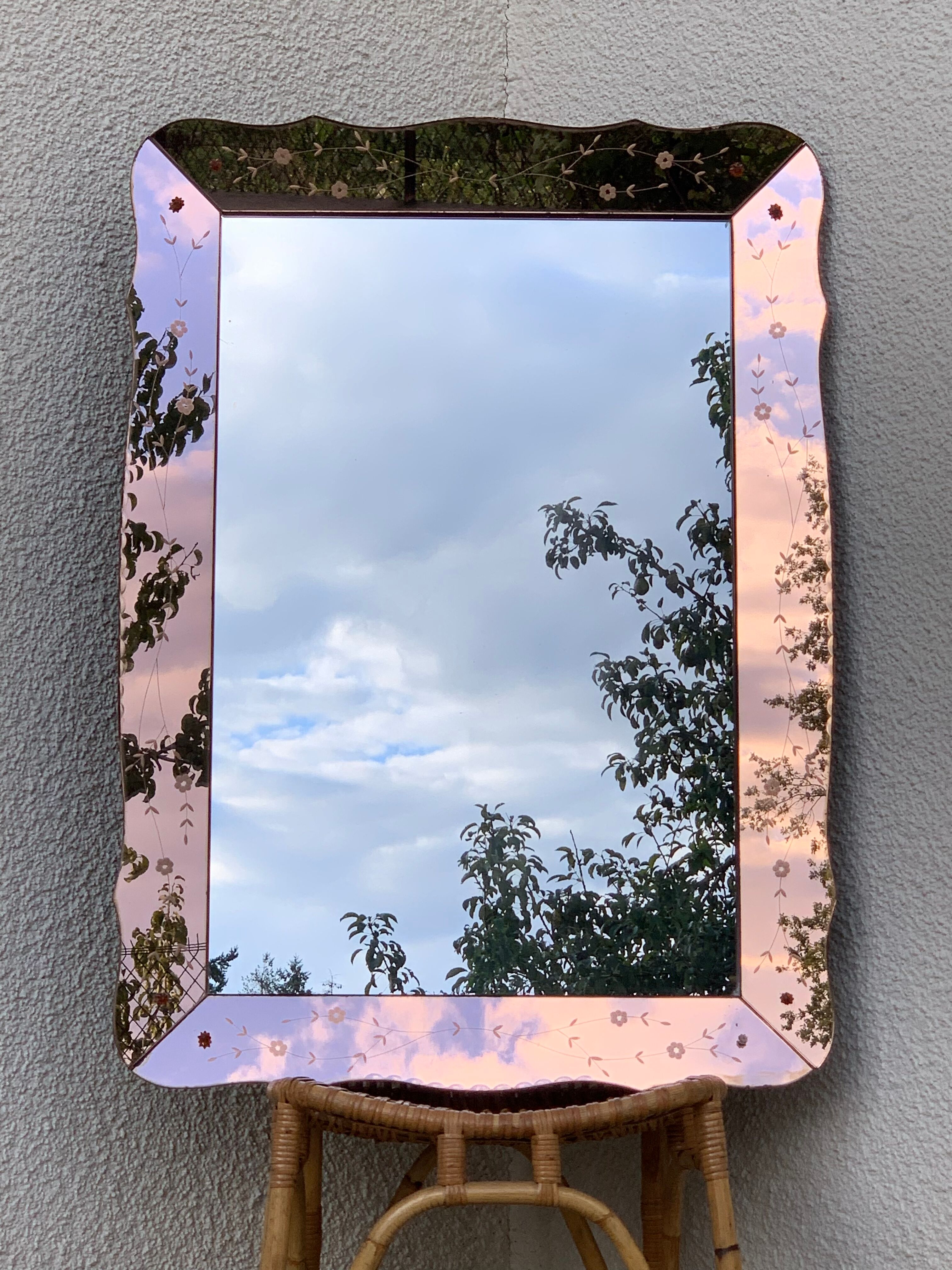 Venetian mirror art deco 1950 70x98