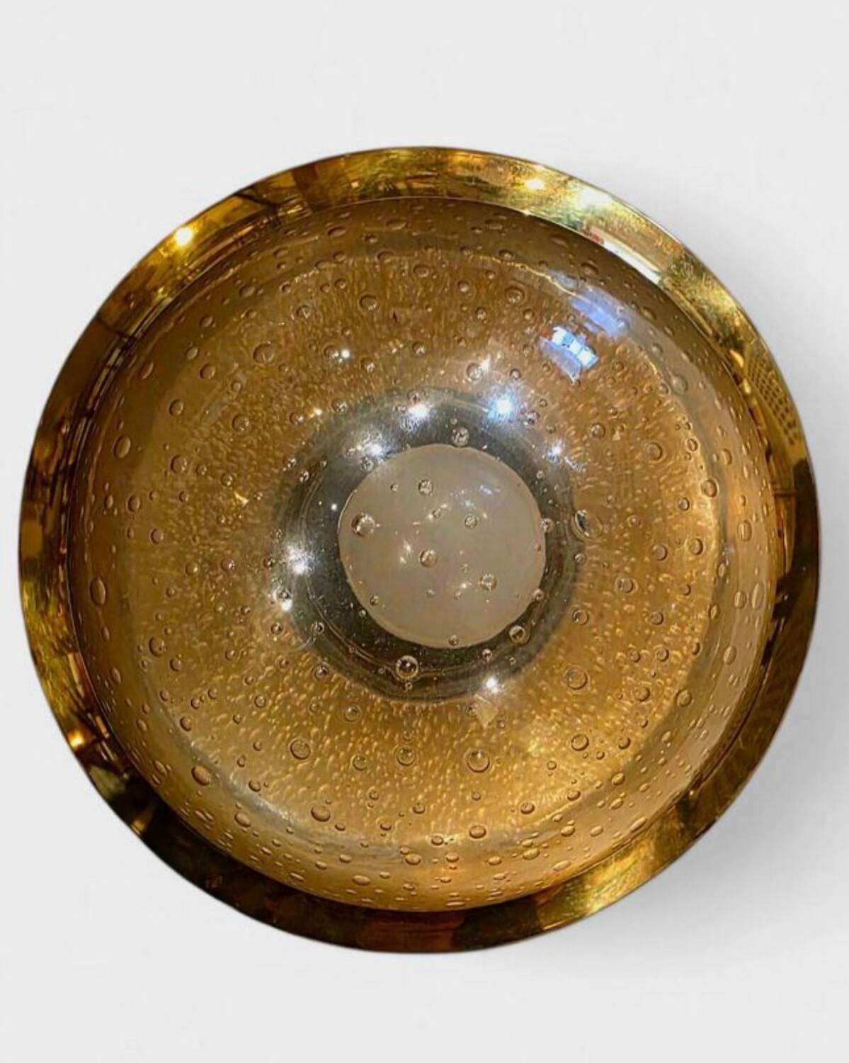 Austrian appliqué with bubbled glass circa 1970