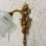 Glass paste flower applique