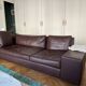 CINNA Brown leather sofa 4 seats Exclusive model Didier Gomez