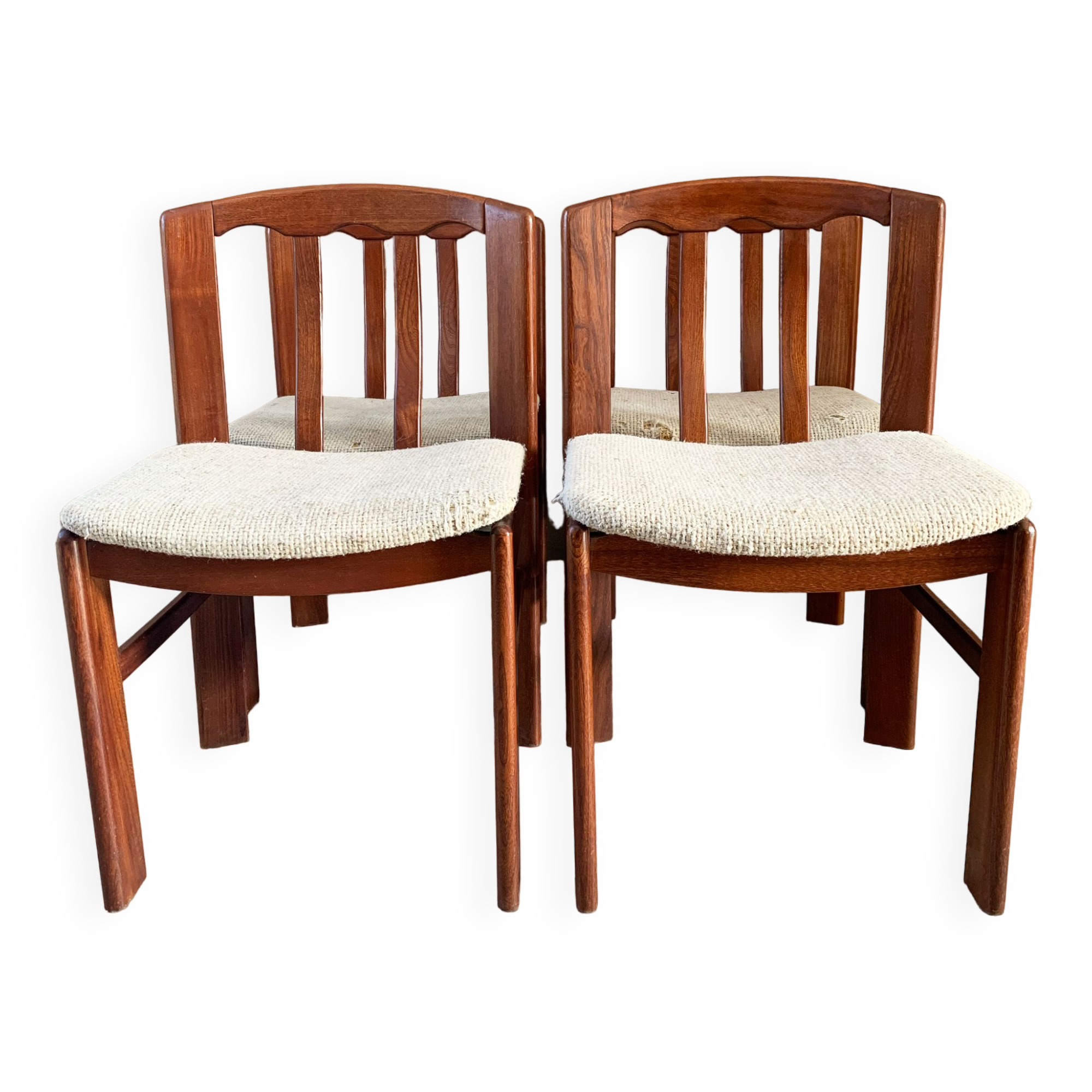 Set of 4 Danish chairs, 60s teak