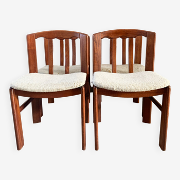 Set of 4 Danish chairs, 60s teak