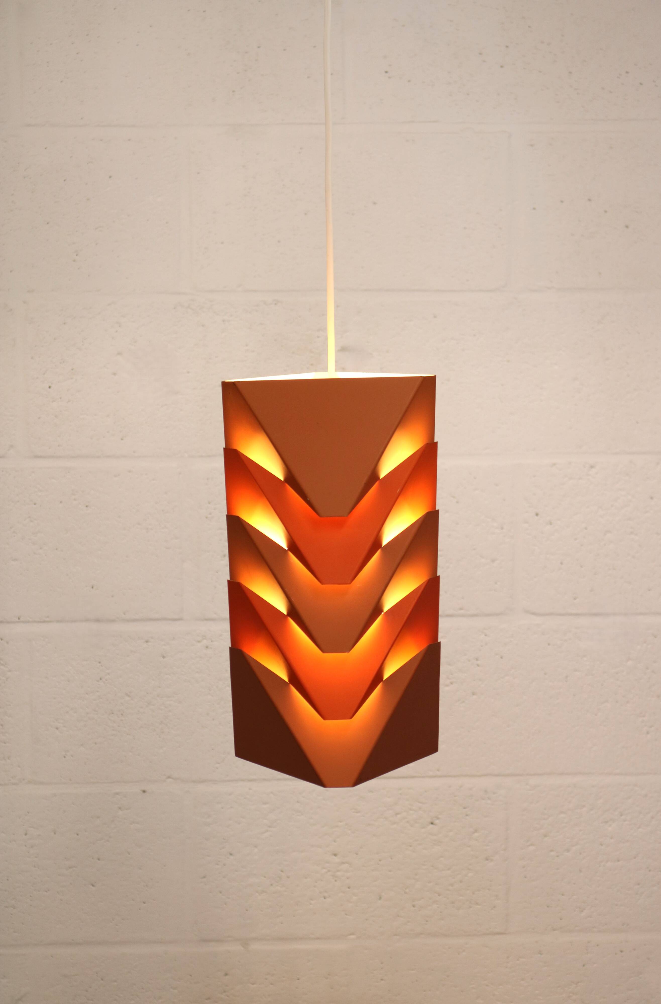 Mid Century Ekko Metal Pendant Lamp by Louis Weisdorf for Lyfa, Denmark, 19