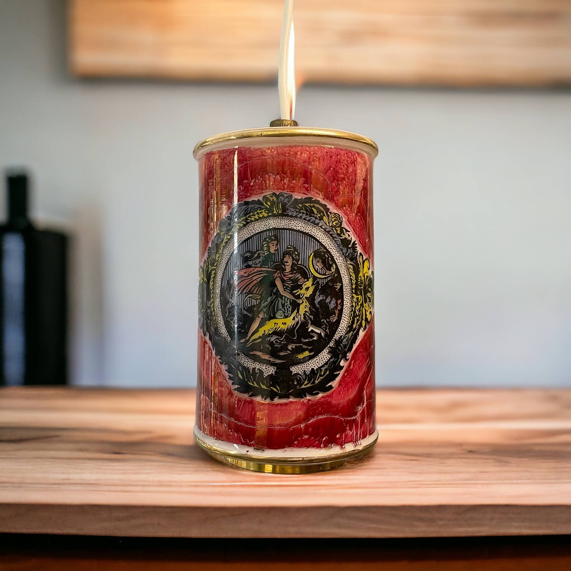 Hand Painted Glass Hanging Lamp