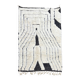 Large Beni Ouarain rug 190 × 300 cm – Graphic Berber rug in wool fa