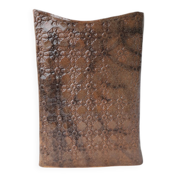 Vase céramique marron