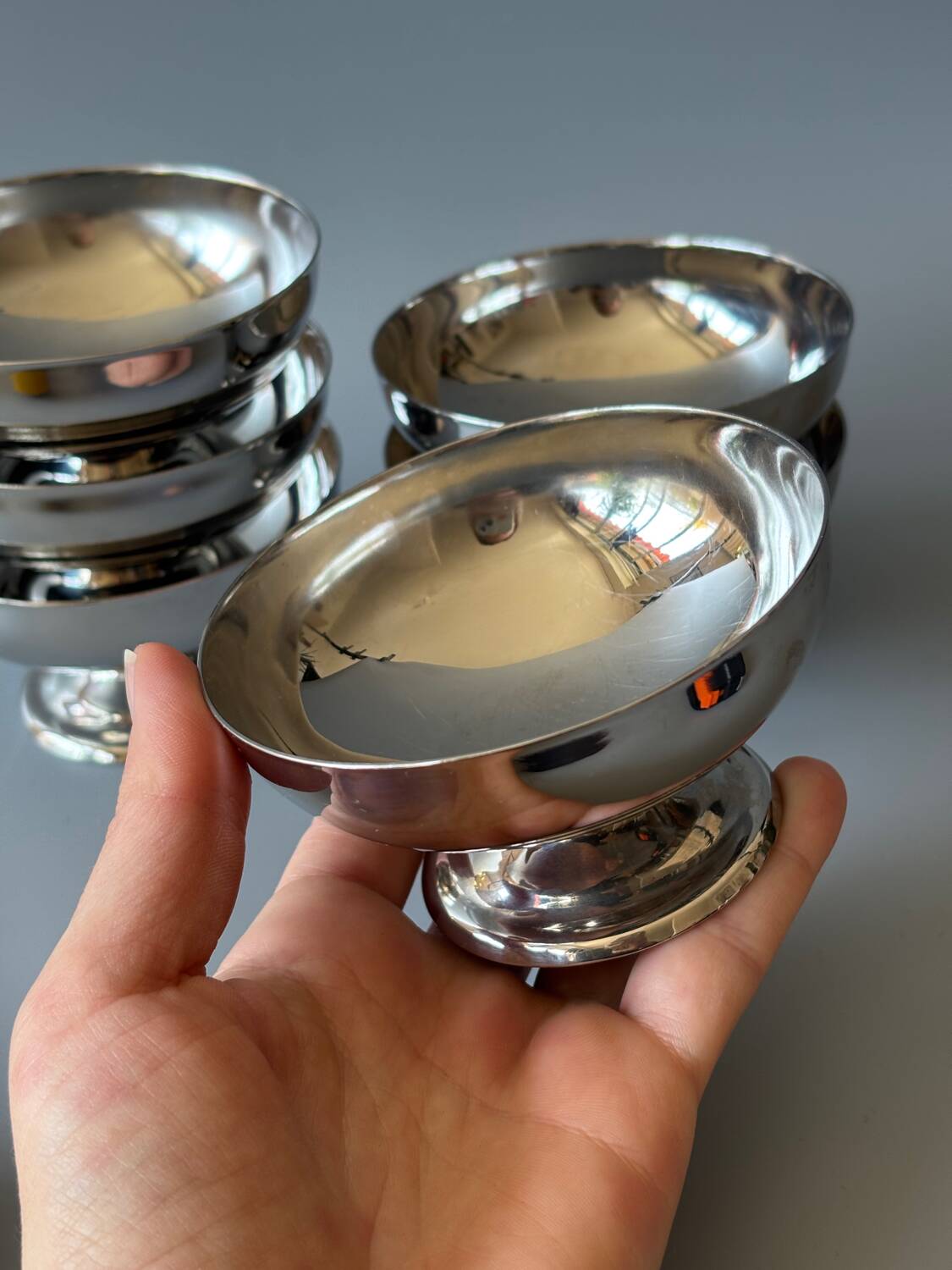 Coupes à glace, dessert en acier inoxydable