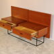 Floating bedside tables in teak veneer - Belgium - 1960's