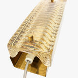 Pair of wall glass & brass Designer: ' Carl Fagerlund