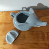 Vintage Elephant teapot in gray ceramic
