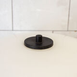 Iron floor lamp, glass and marble, Italy 70s