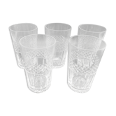 Lot of 5 St. Louis trianon style crystal glasses