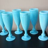 Turquoise Opaline Flutes