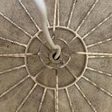 Modern mid-century German cocoon pendant lamp by Friedel Wauer for Goldkant Leuchten, 1960s.