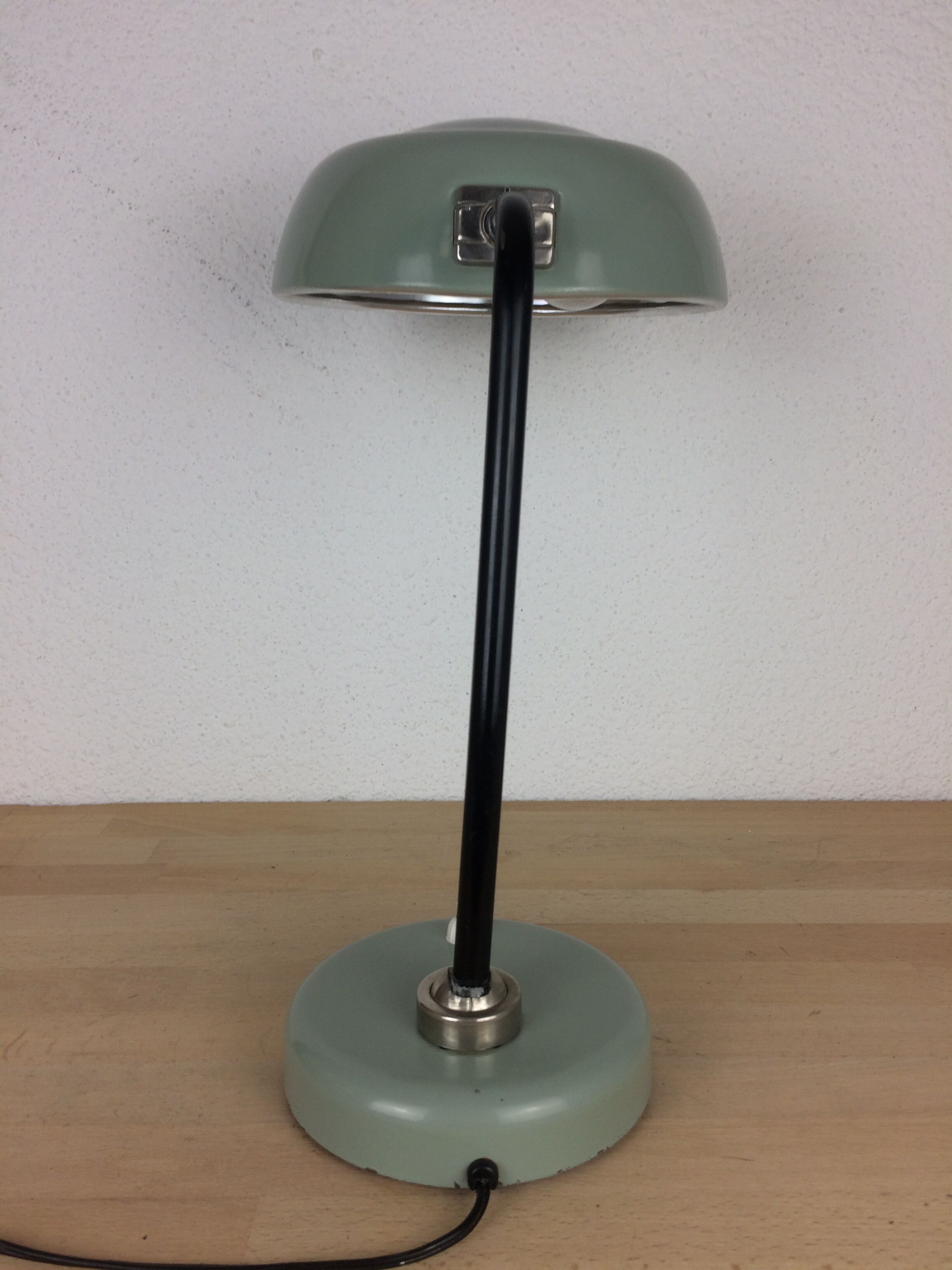 50s industrial style desk lamp, metal