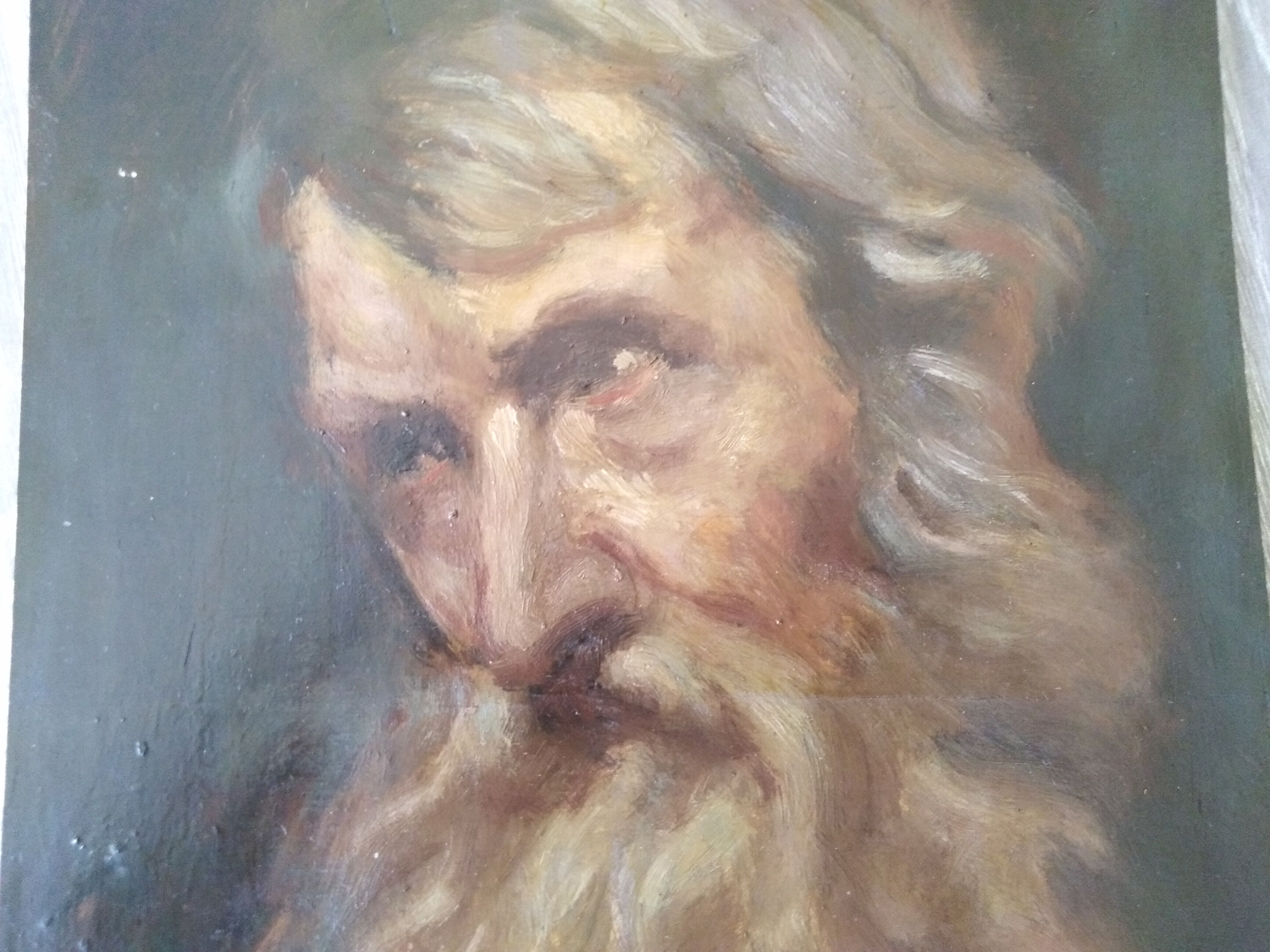 Oil on Panel portrait 1861 Spanish School