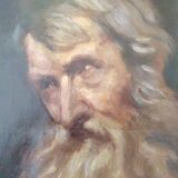 Oil on Panel portrait 1861 Spanish School