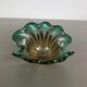 Seguso Bullicante bubble Murano glass shell bowl, 1970s