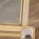 Table basse vintage en lucite metal et verre 1960