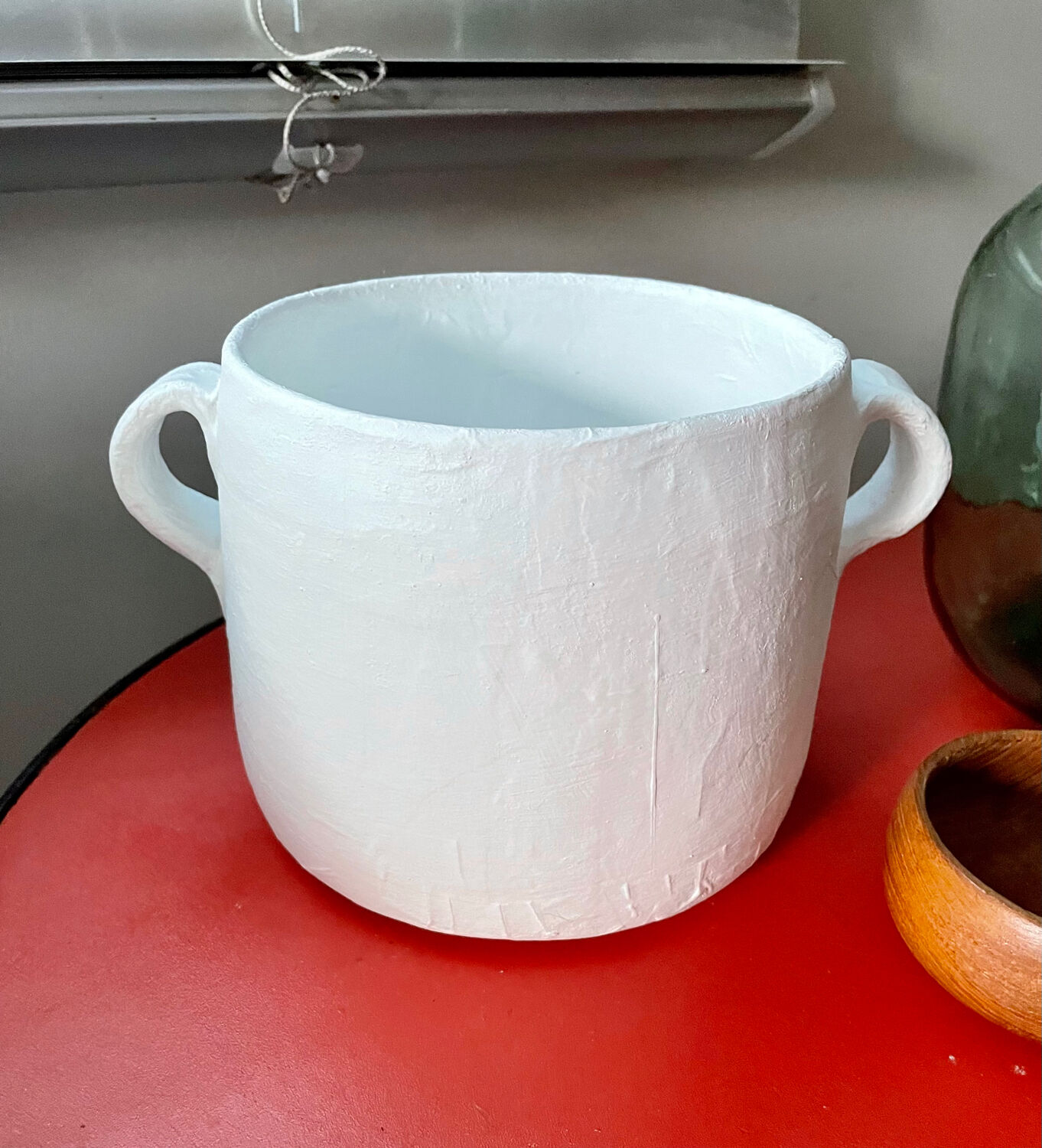 Paper mache vase or pot