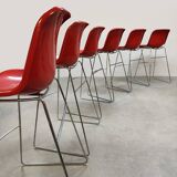 6 x Dutch design vintage Spirit barstools