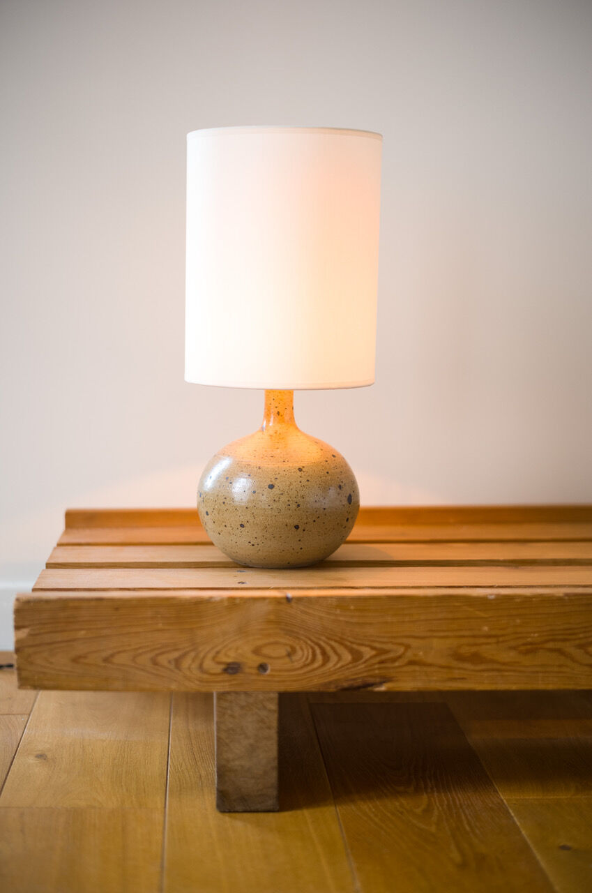 Vintage stoneware lamp