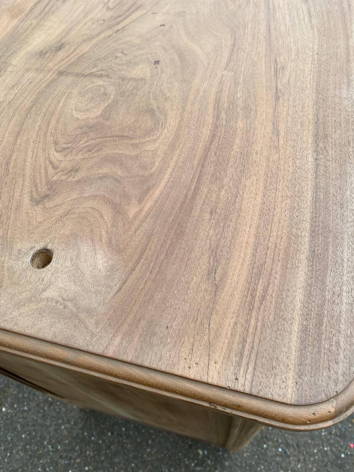 19th-century Louis XVI buffet renovated in walnut, 145cm.