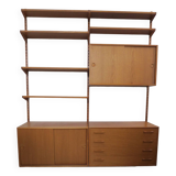 danish wall shelf unit in teak from the 60s by Kai Kristiansen