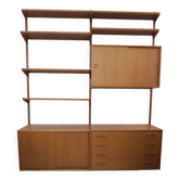 danish wall shelf unit in teak from the 60s by Kai Kristiansen