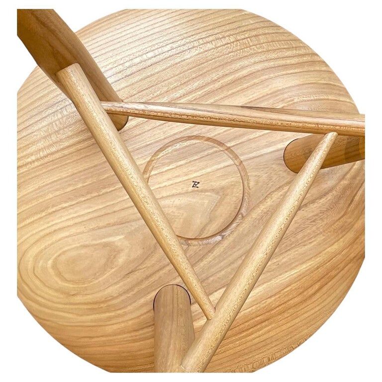 Stool in elm by Ralph Ribour