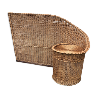 Bulkhead vintage rattan bedhead