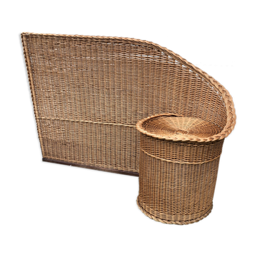Bulkhead vintage rattan bedhead