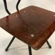 Vintage industrial children's chair, school chair, Dutch design