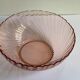 Vintage pink glass salad bowl