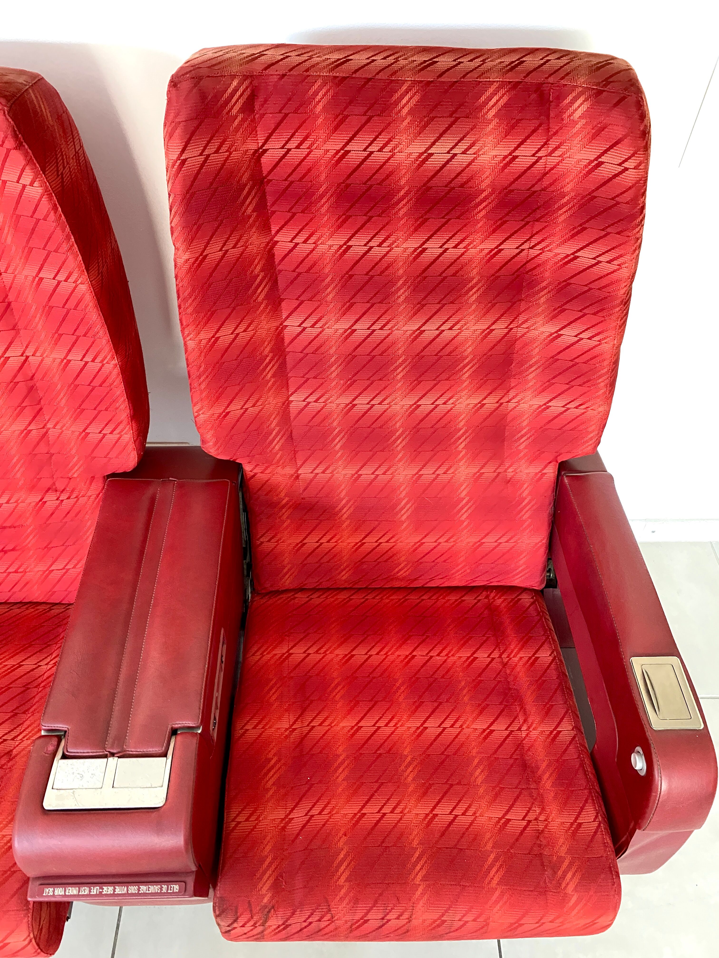 Vintage Air France aircraft chairs