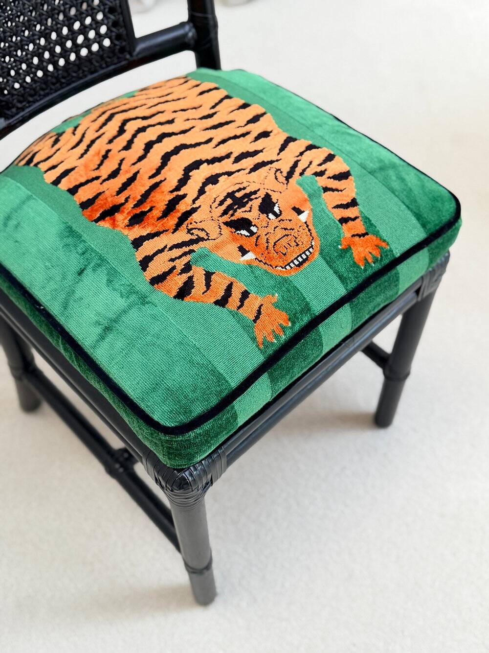 Gasparucci Italo office set / Jokhang Tiger velvet, designed by J. Hartig, Schumacher