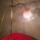 lampe de bureau laiton 1900 patine superbe 54x30 avec tulipe dentelle trans