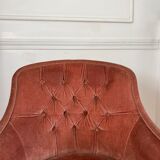 Toad armchair in pink velvet