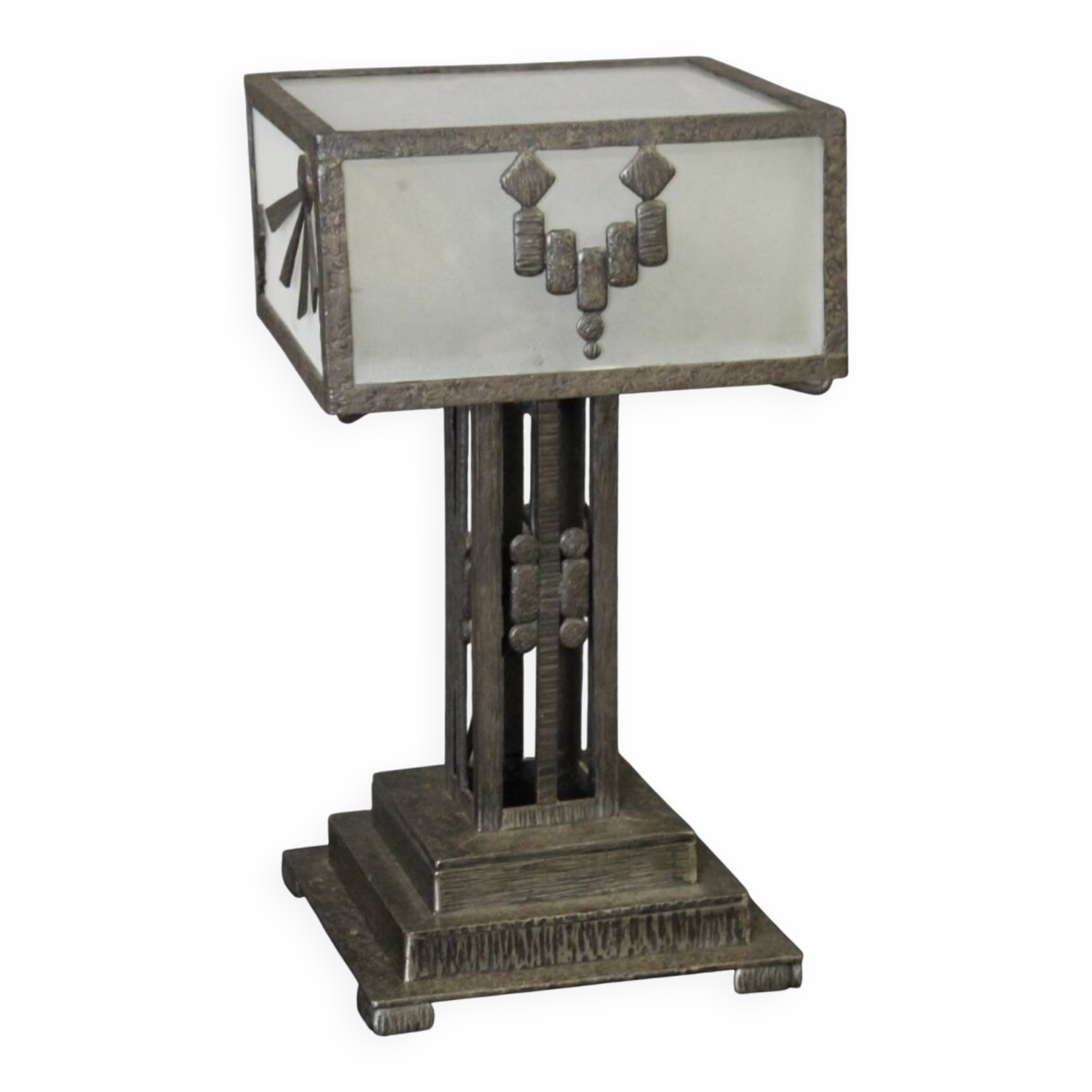 Art Deco period wrought iron lamp circa 1930