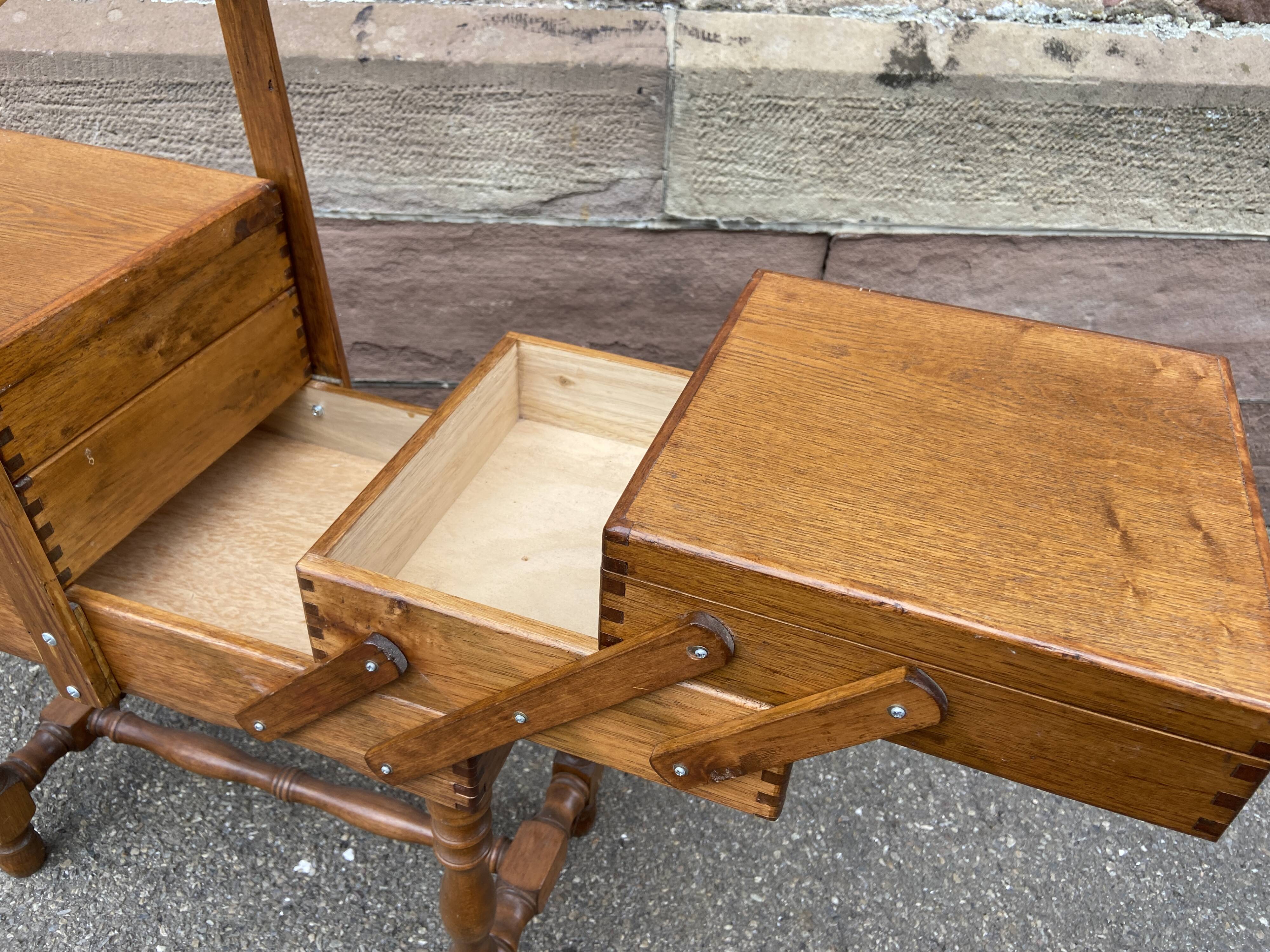 Scandinavian vintage Art Deco worker sewing box sewing box 1950